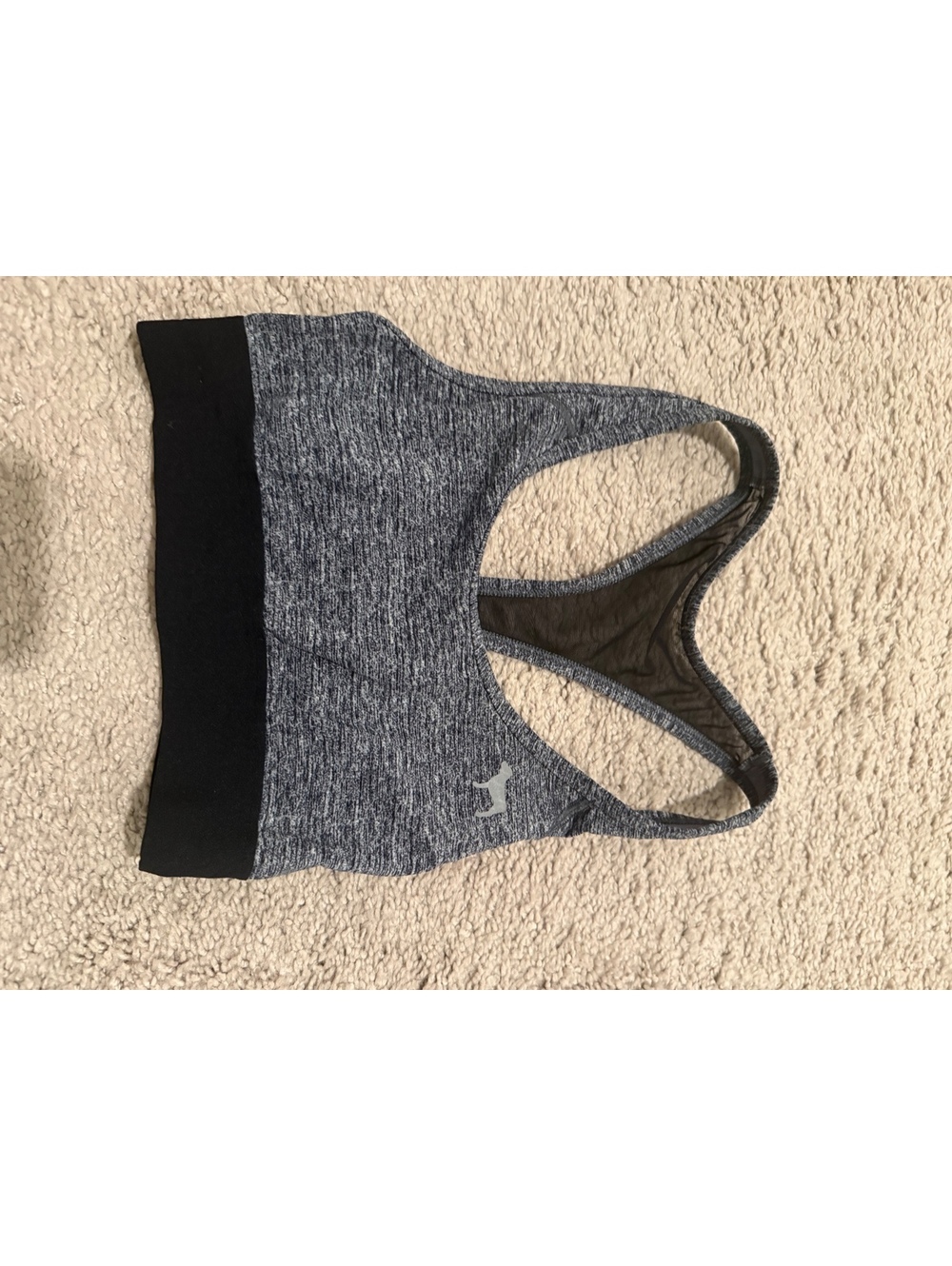 Victoria's Secret PINK Heathered Gray & Black Sports Bra